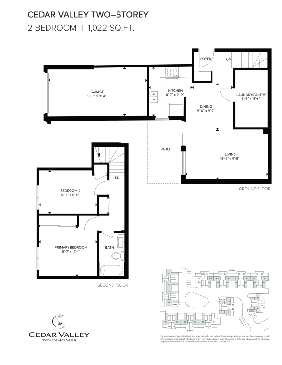 Floor Plans of Cedar Valley Townhomes in Oshawa, ON